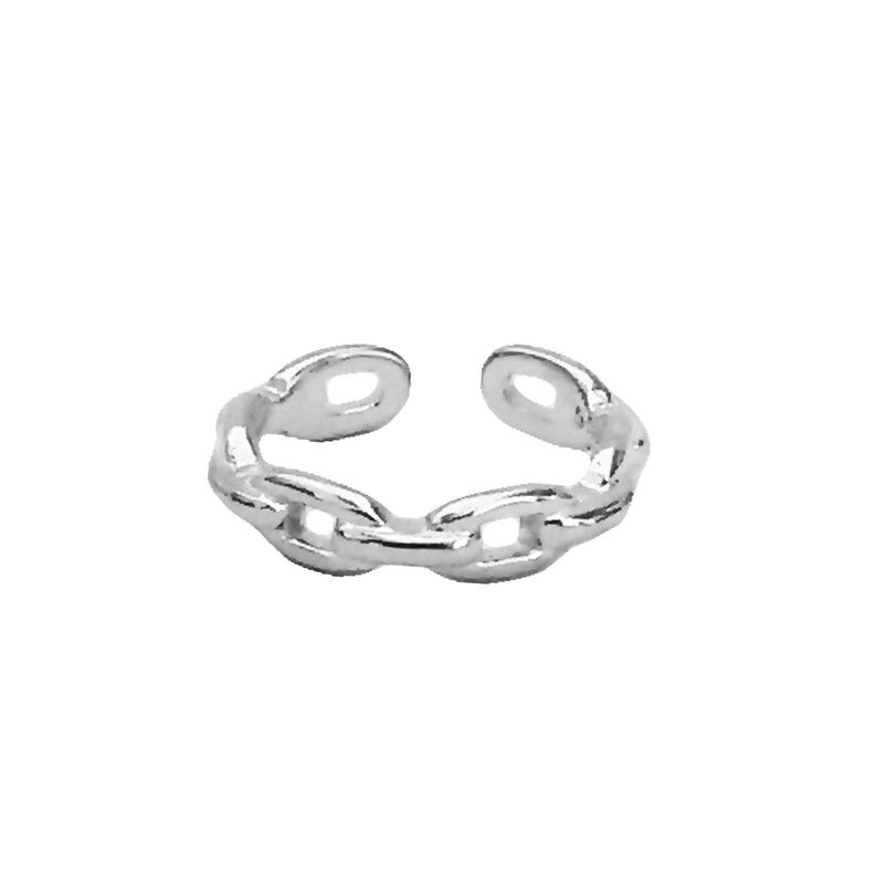 Earcuff Cadenita Silver - Azul Zafira-0