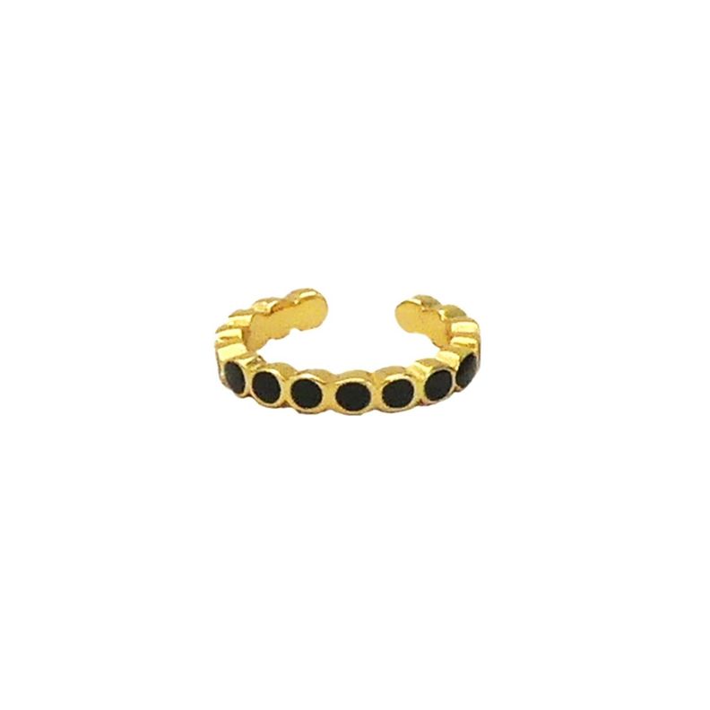 Earcuff Gold Negro - Azul Zafira-0