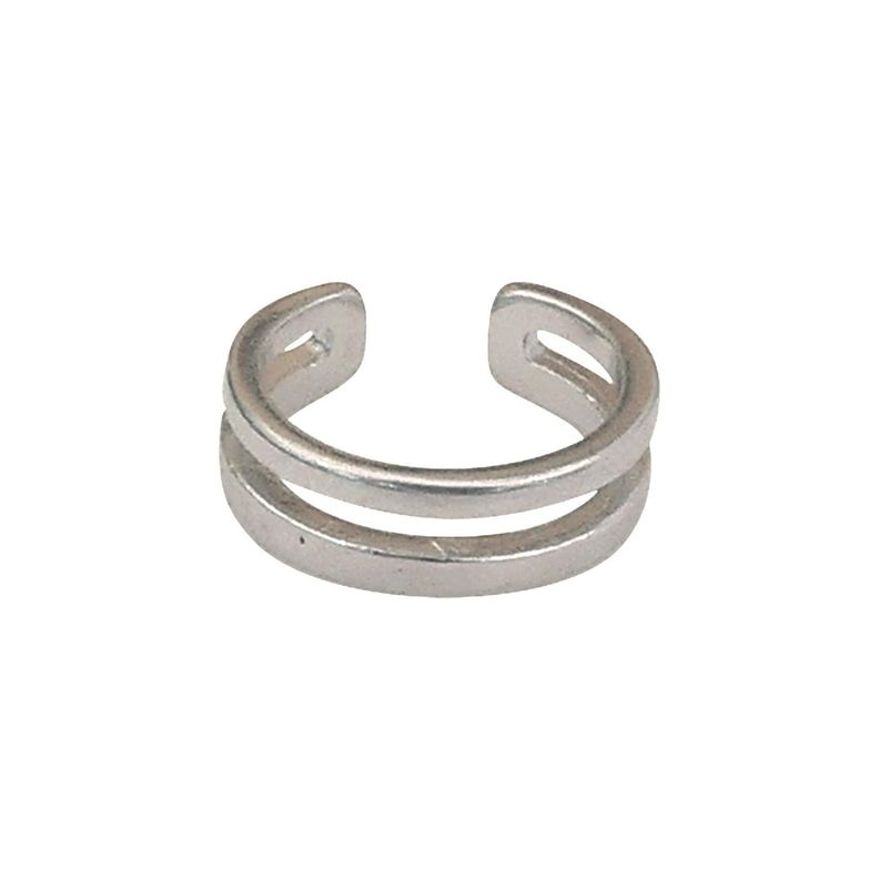 Earcuff Doble Silver - Azul Zafira-0