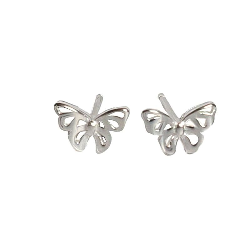 Aros Mariposa, Plata 925 - Azul Zafira-0