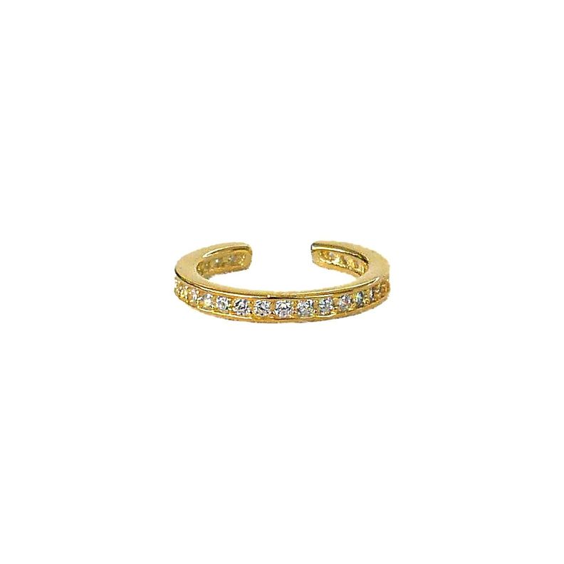 Earcuff Circón Oro - Azul Zafira-0