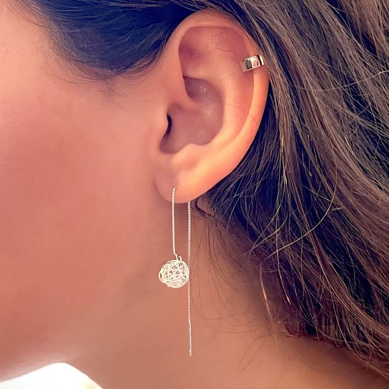Earcuff Silver - Azul Zafira-4