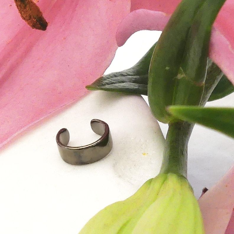 Earcuff Black - Plata 925 - Azul Zafira-2