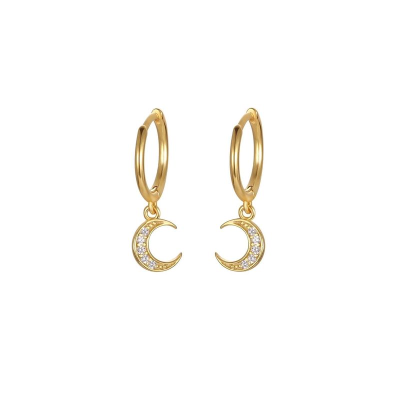 Argollas Lunitas Gold - Azul Zafira-0