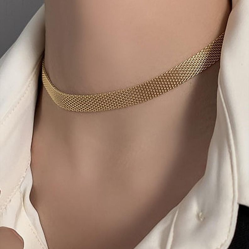 Choker Kayán Gold para mujer - Azul Zafira-2