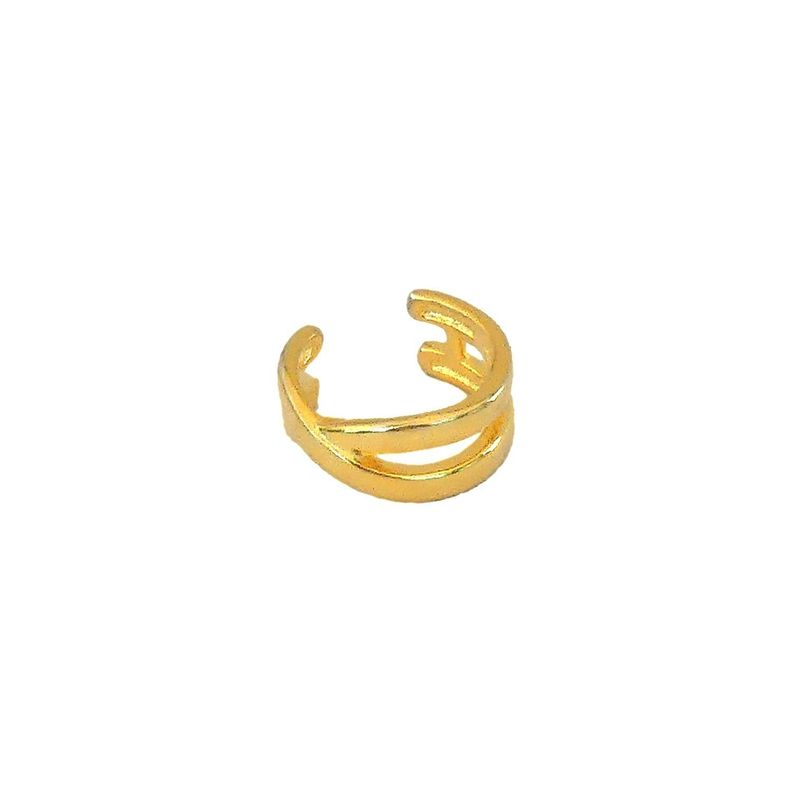 Earcuff Gold Cruzado - Azul Zafira-0