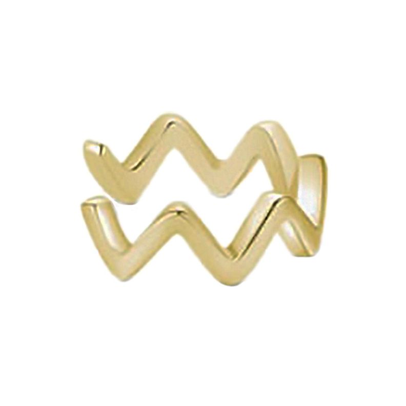 Earcuff Zig Zag Gold - Azul Zafira-0