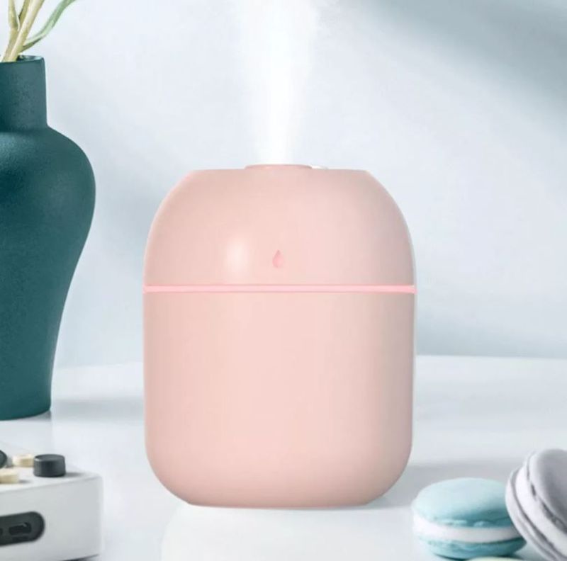 Difusor Humidificador Aire Ambiente Color Rosado luz led-2