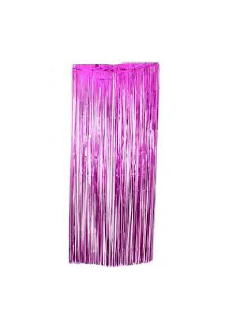 Cortina Guirnalda Cotillon Metálica Color Fucsia 1x2mts-0