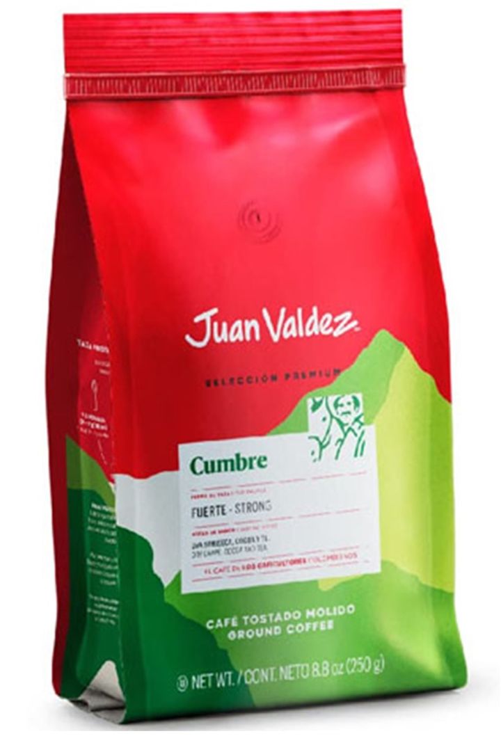 Café Juan Valdez 250 Gr Cumbre Fuerte Grano Molido-0