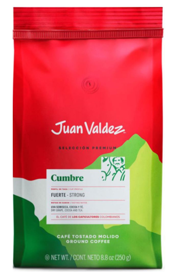 Café Juan Valdez 250 Gr Cumbre Fuerte Grano Molido-1