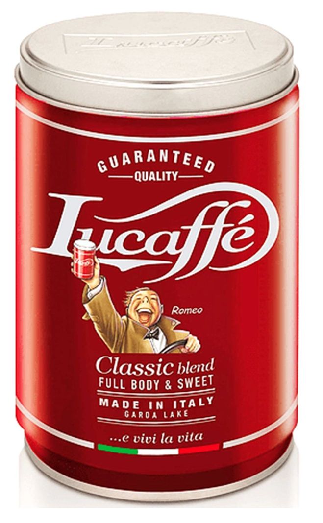Café Lucaffe Italiano Calssic Grano Molido Lata De 250 Gr-1