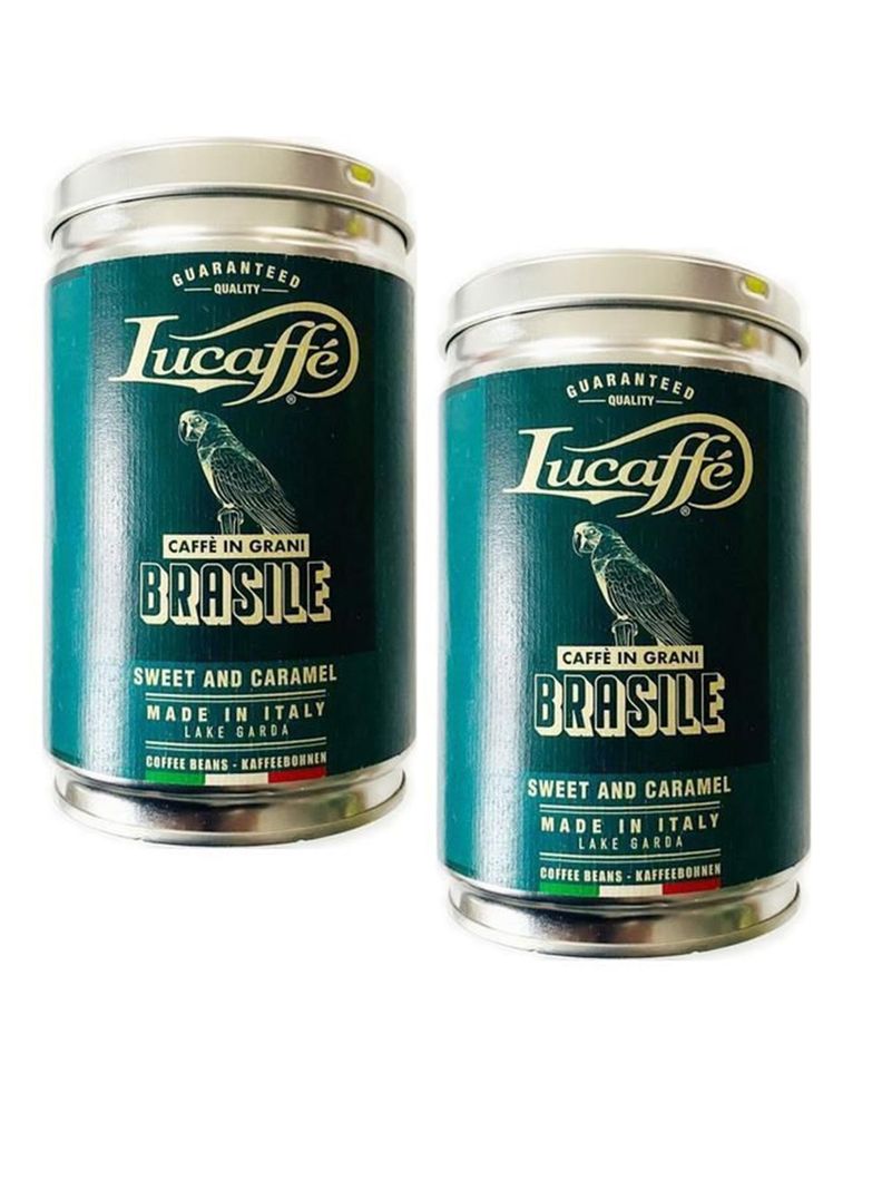 Café Italiano Lucaffe Grano Brasile 2 X 250 Gr (500 Gr)-0