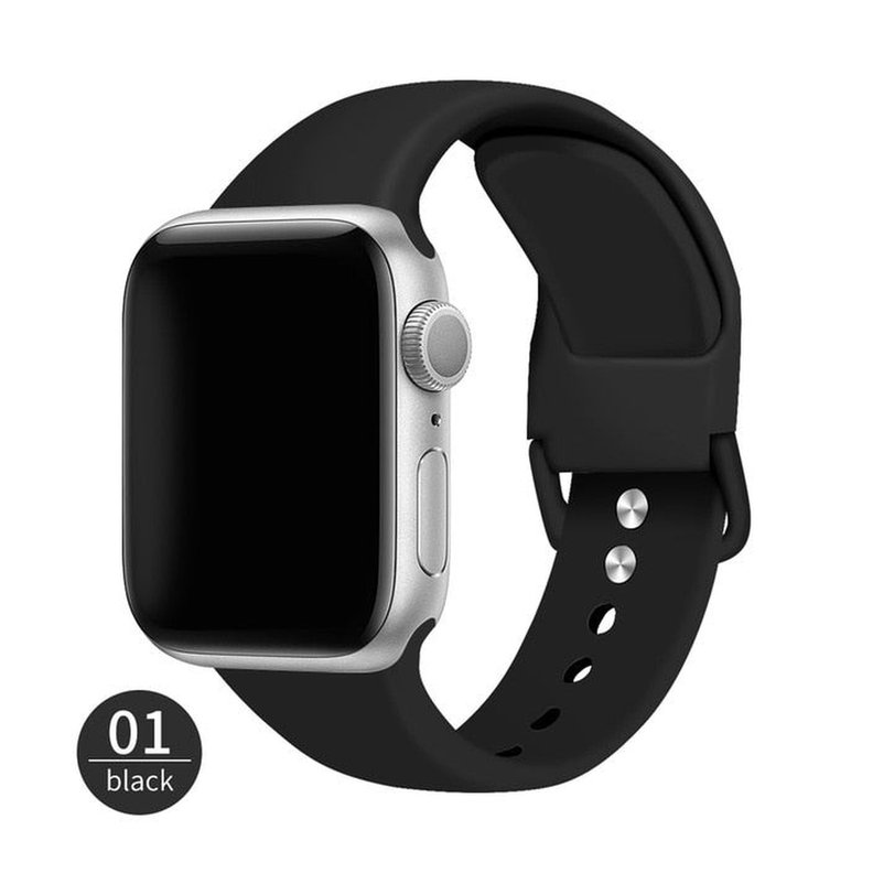 Correa Genérico Apple Watch 38mm Negro-0