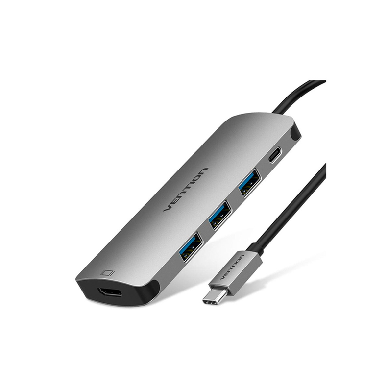Adaptador Vention  USB-C a  HDMI/USB 3.0 Negro-0