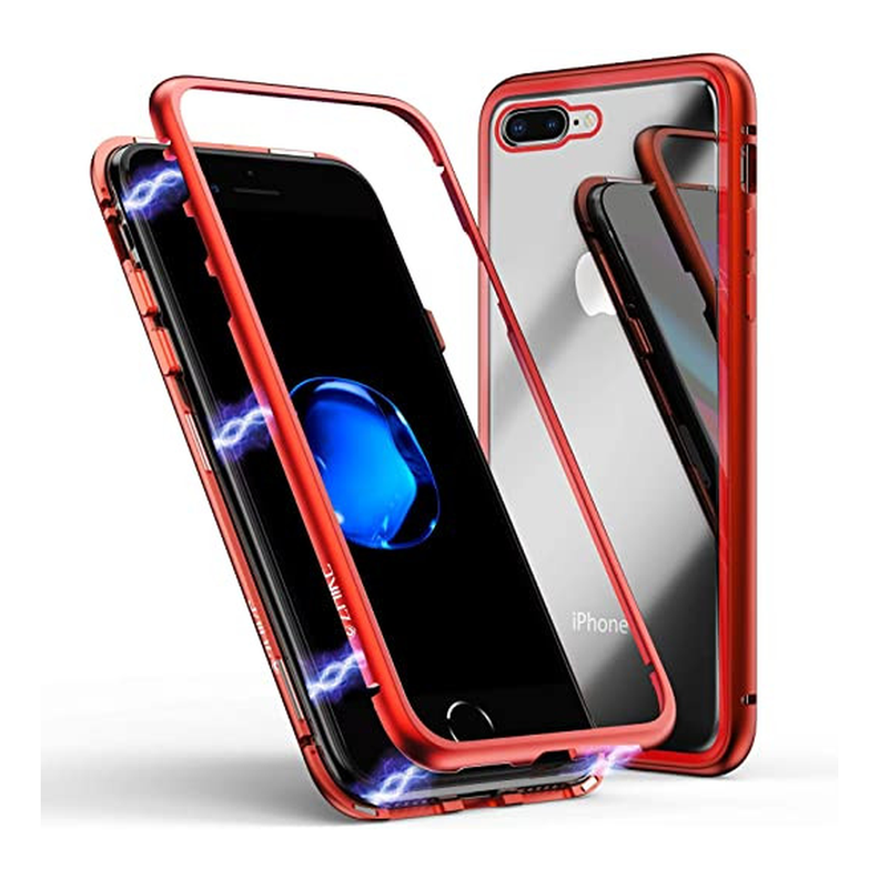 Carcasa Magnetica Genérico iPhone 7 Plus / 8 Plus Rojo-0