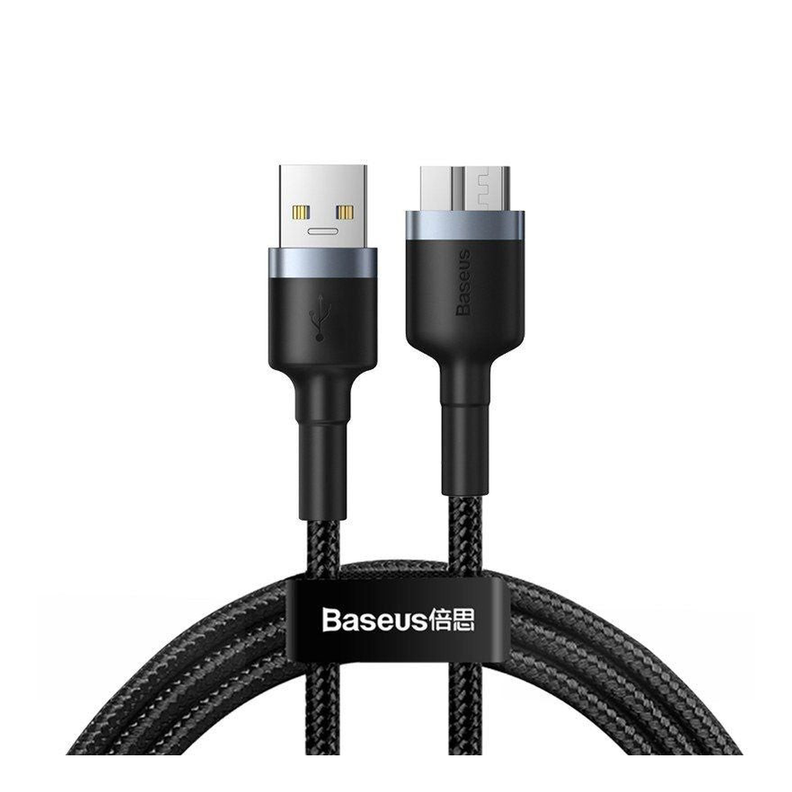 Cable Baseus USB 3.0 Macho a Micro USB-B Gris Oscuro-0