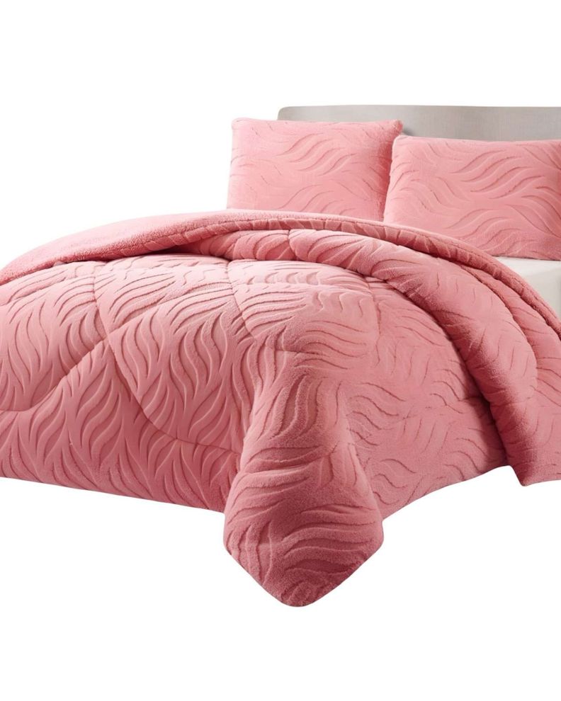 COBERTOR ELEGANTE DE INVIERNO CON CHIPORRO KING16 Rosado [ 650 ]