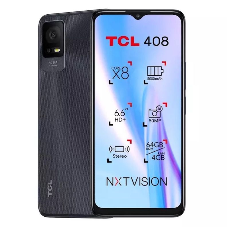 Smartphone TCL 408 64GB 4GB RAM Negro