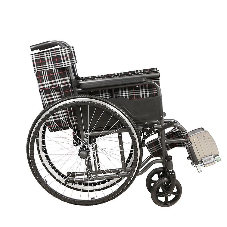 Silla de Ruedas Standard Plegable Gris-4