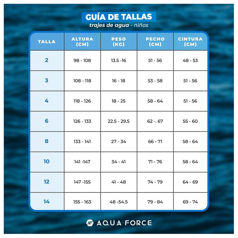 Traje De Agua 2 mm Niño Corto - 12-6