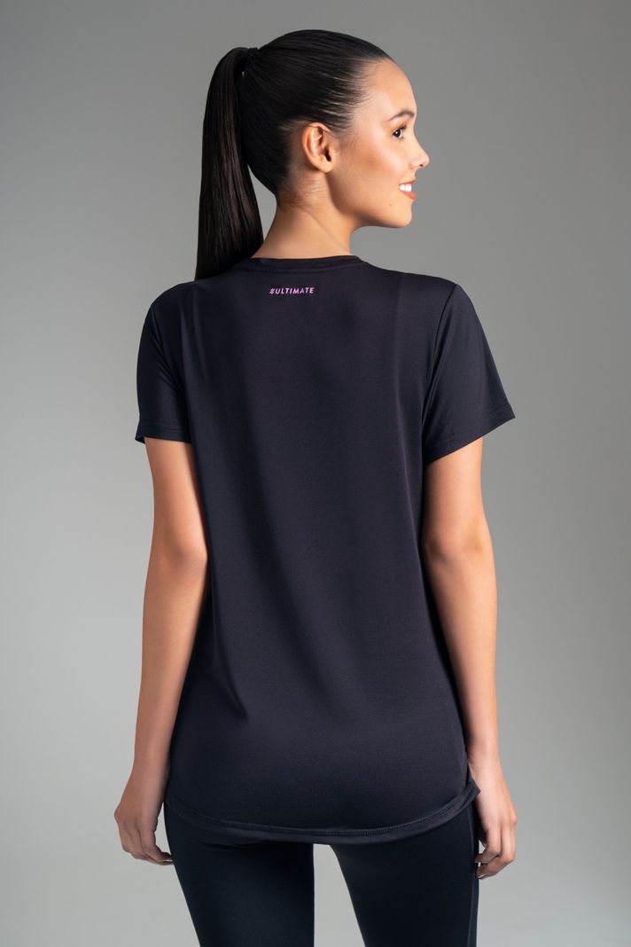 Ultimate Polera MC Sport Mujer Black-1