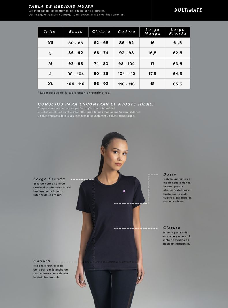 Ultimate Polera MC Sport Mujer Black-4