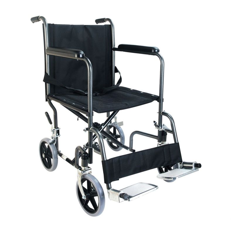  Silla de Ruedas de Transporte Geriátrica-0