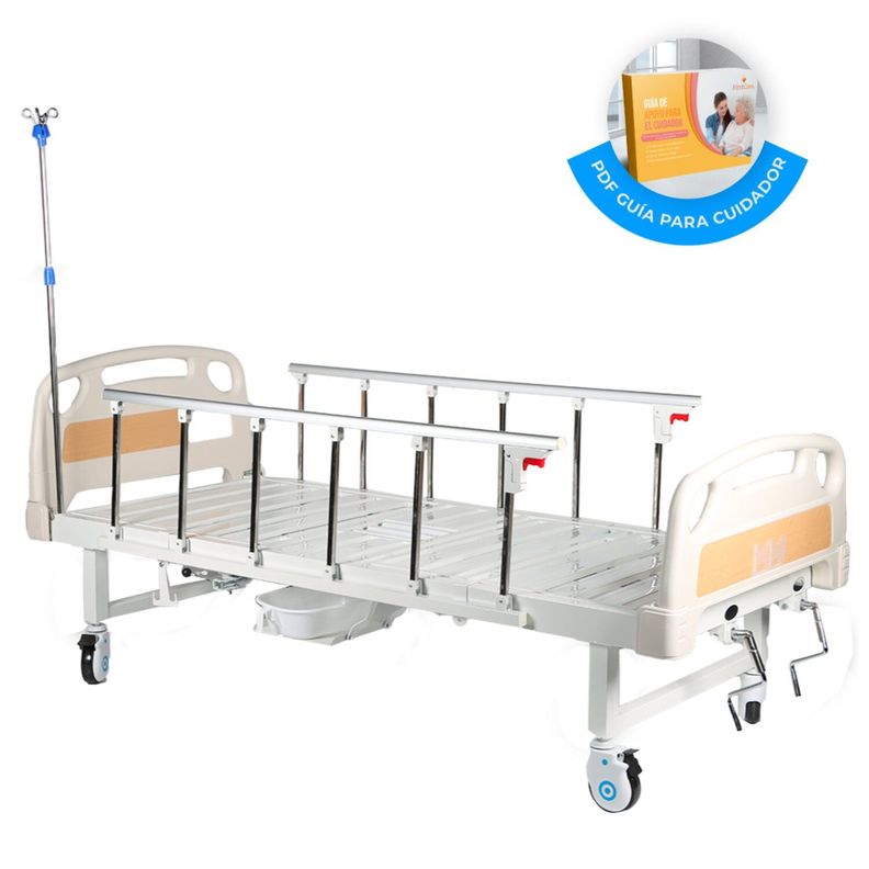 Cama Clínica Manual 2 Posiciones con Baño - Naranjo-0