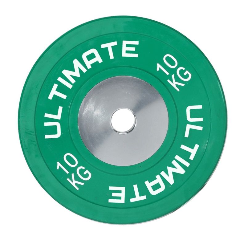 Disco Olimpico Bumper Elite Competicion 10 kg Verde
