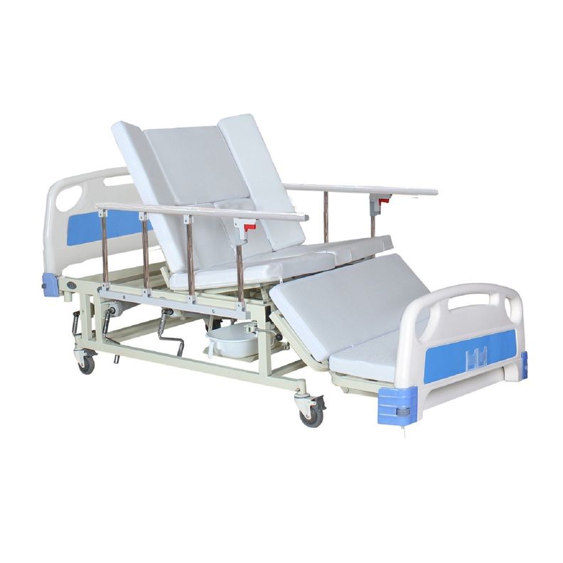 Cama Clinica Manual 4 posiciones y silla cardiaca Blanco