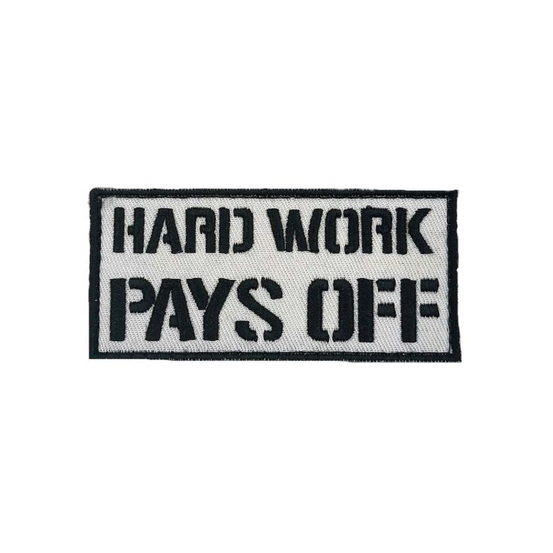 Parche Hard Work Pays Off Blanco