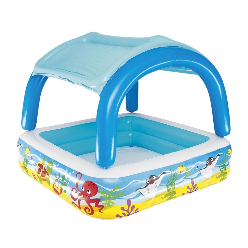 Piscina Techo Desmontable Inflable 140 x 140 x 114 cm-0