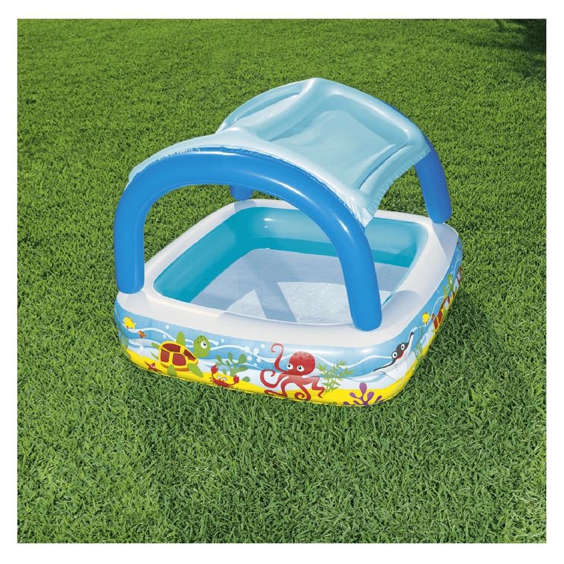 Piscina Techo Desmontable Inflable 140 x 140 x 114 cm-3