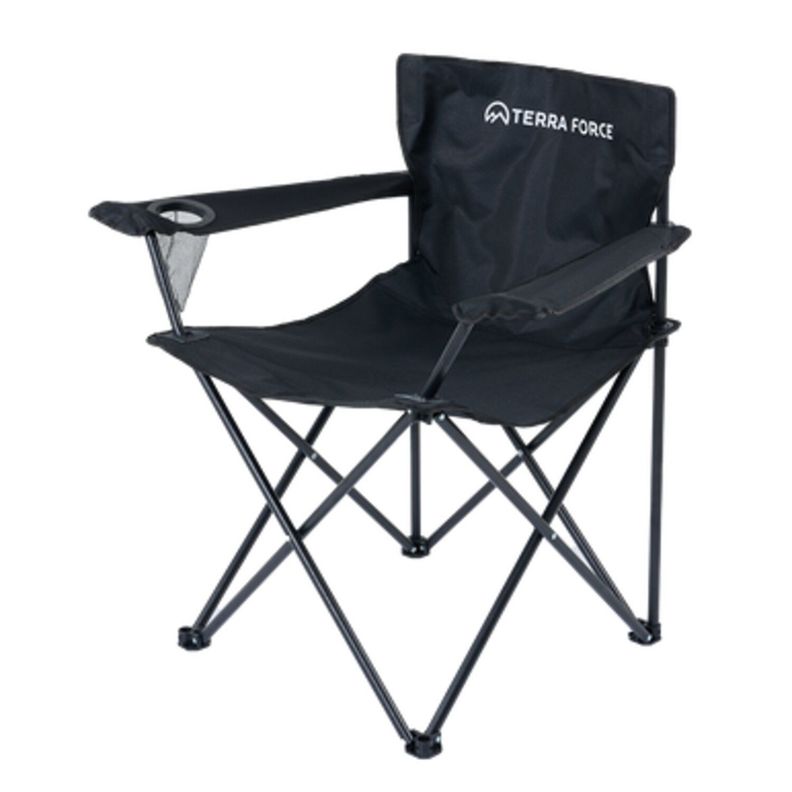 Silla Plegable Camping Con Apoya Brazos Negro-1