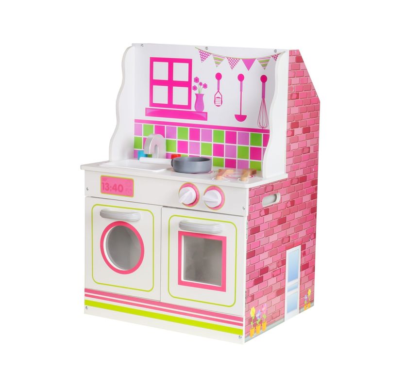 Casa Munecas Cocina 2 en 1 Rosado