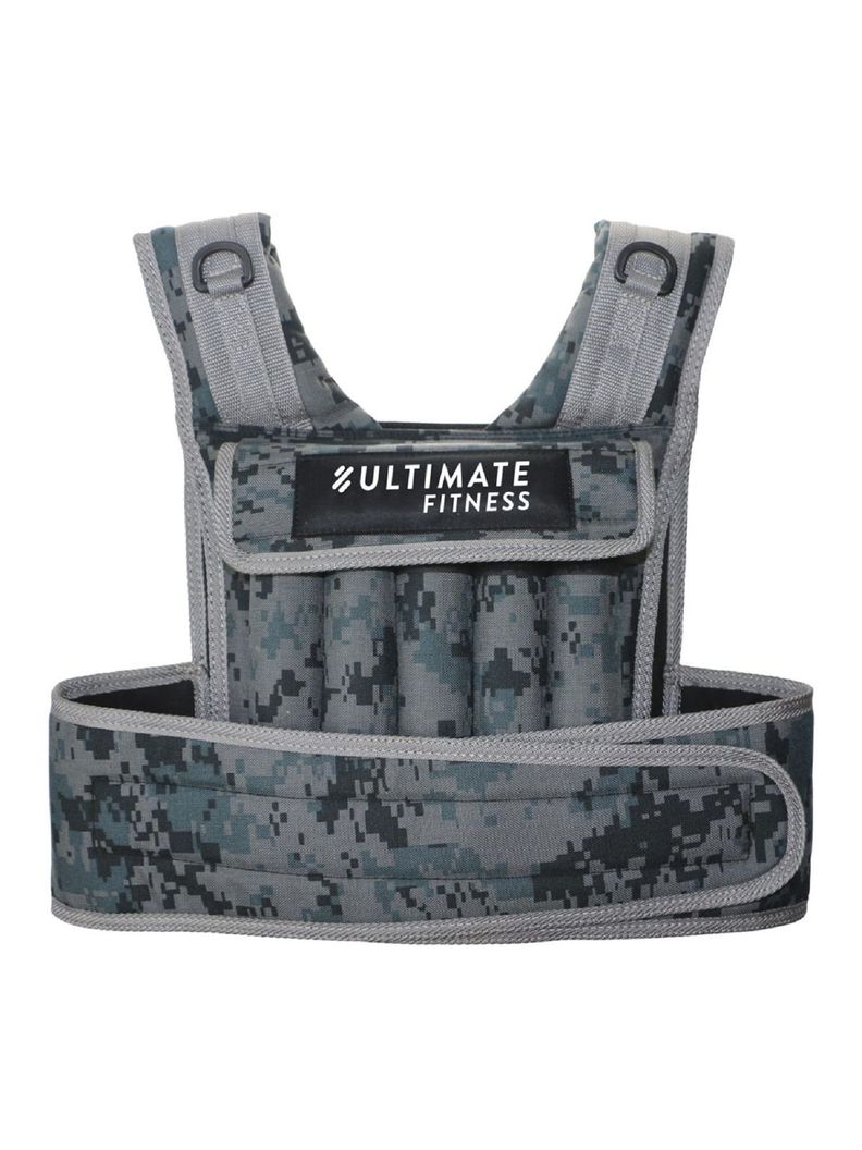 Chaleco Peso 20 kg Intercambiable Pro Camuflaje Gris