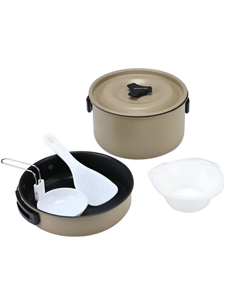 Set Ollas Aluminio Anti-Adherente 2 Piezas Beige