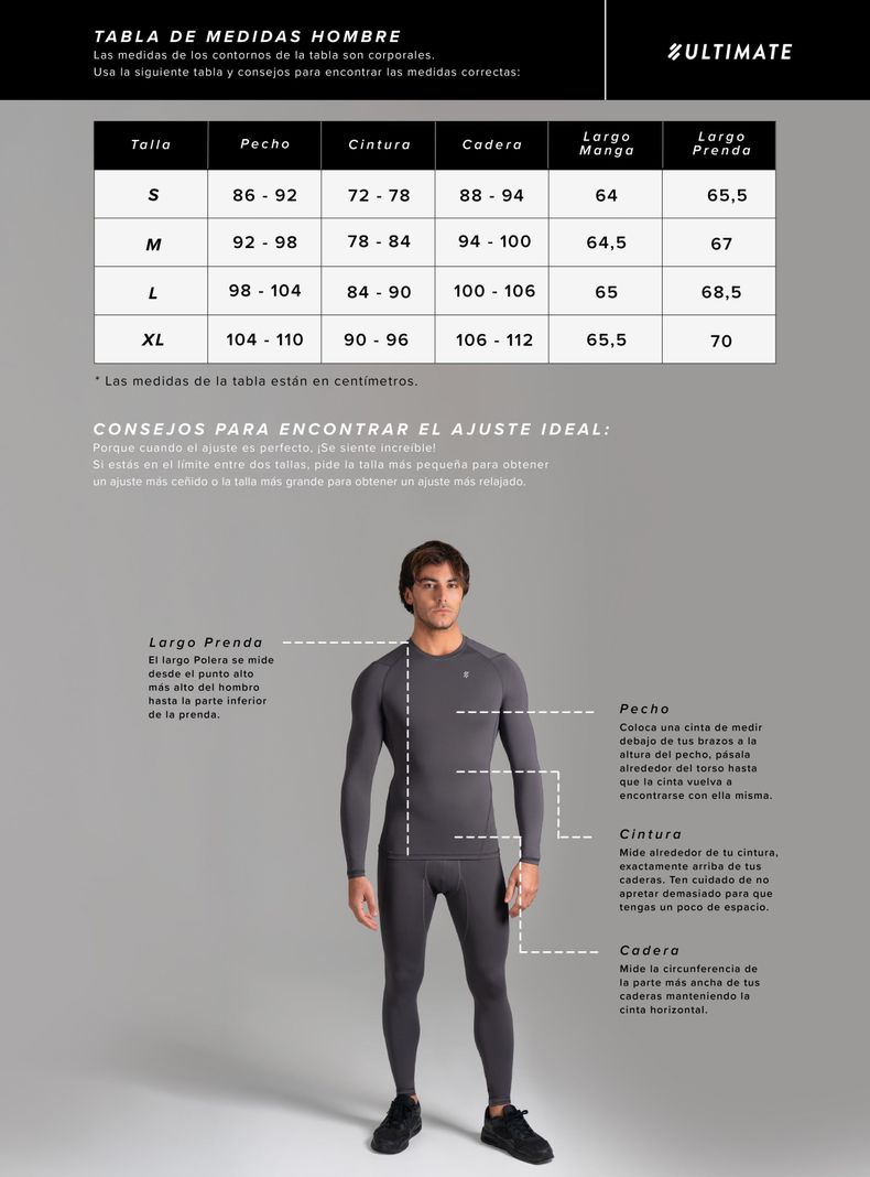 Ultimate Polera ML Compresiva Sport Hombre Magnet-4
