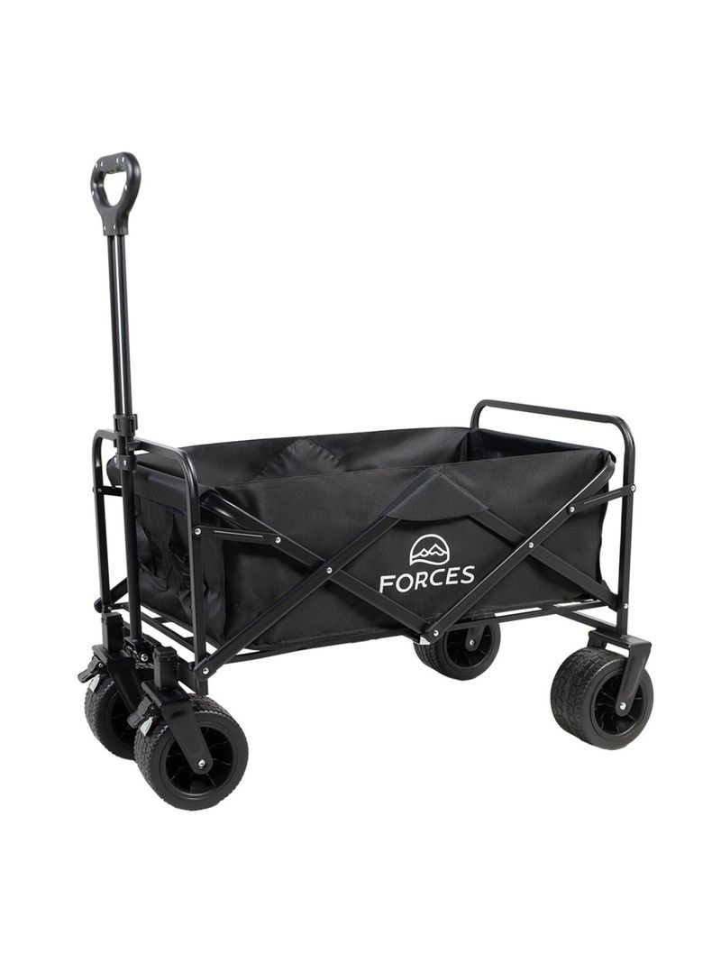 Carrito Plegable Transporte Camping Todo Terreno Negro