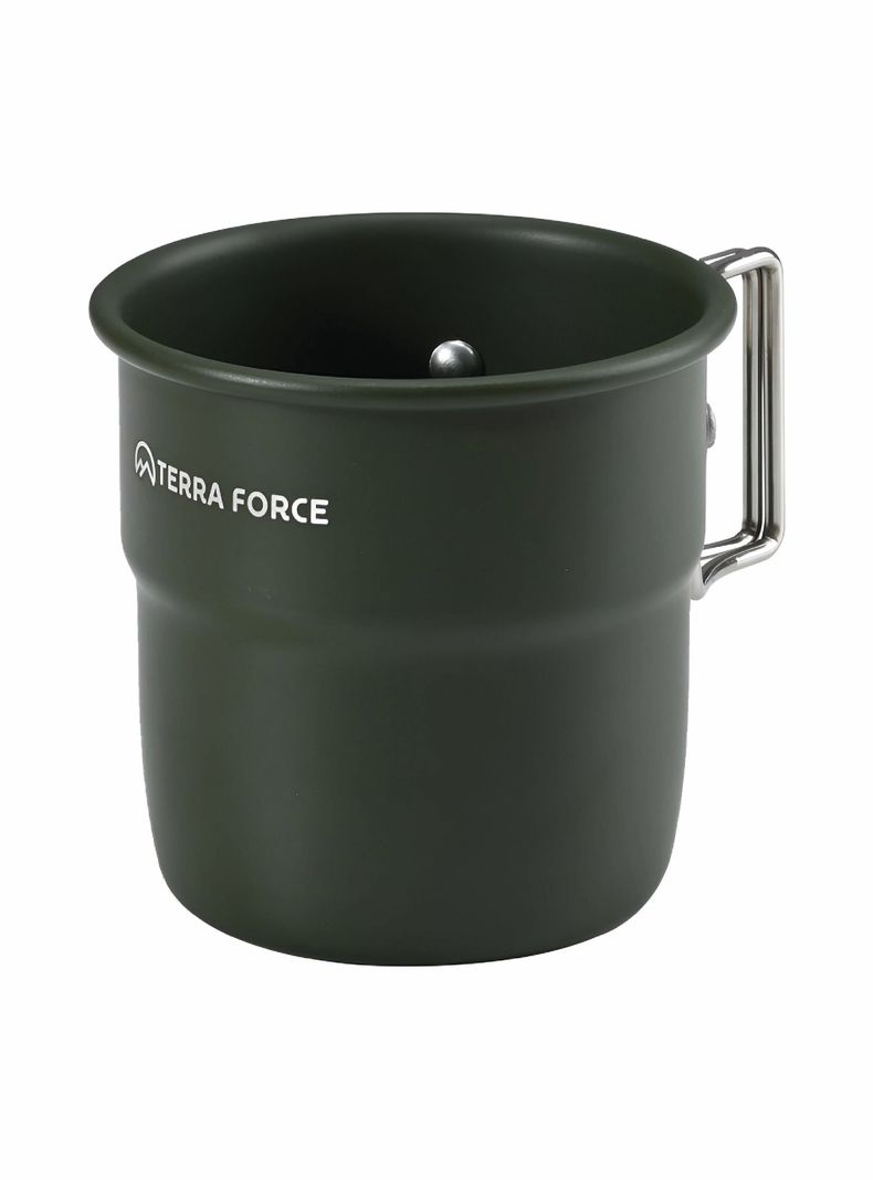 Taza Aluminio Camping 300 ml Verde Oscuro