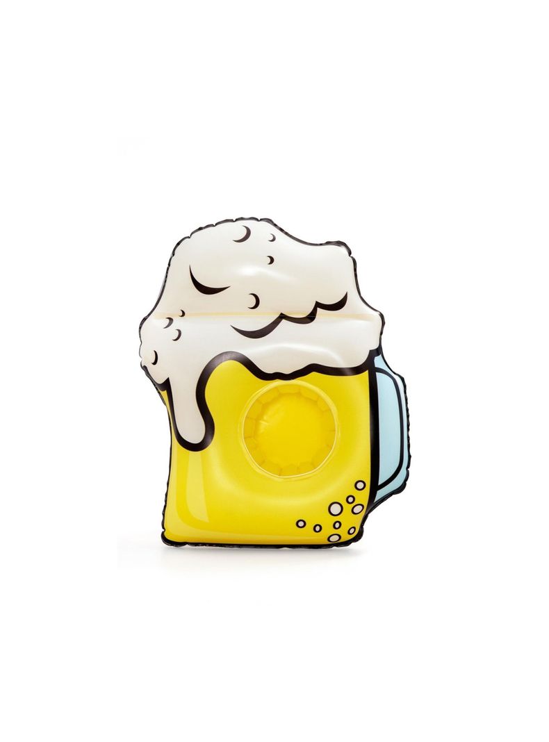 Flotador Porta Vasos Bestway Inflable Cerveza Amarillo