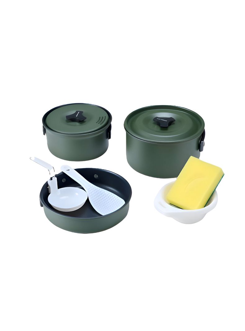 Set Ollas Aluminio Camping 3 Piezas