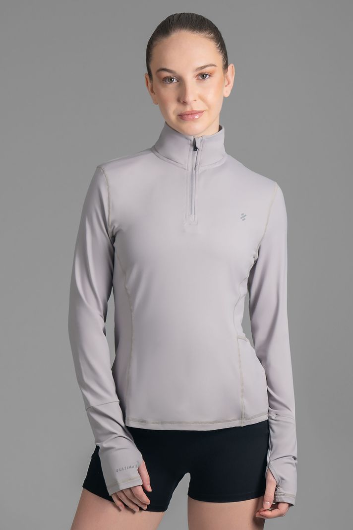 Ultimate Midi Zipper Sport Mujer Cool Gray-0