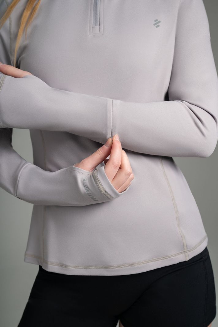 Ultimate Midi Zipper Sport Mujer Cool Gray-4