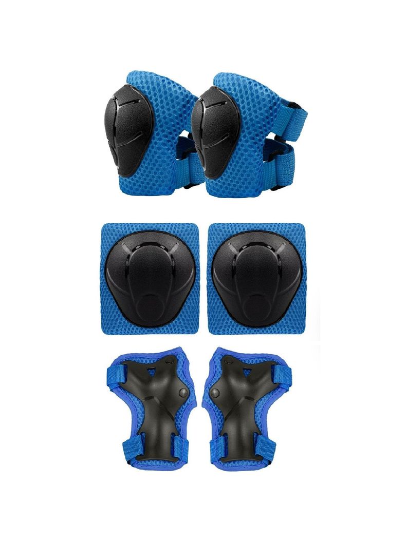 Pack Rodilleras Coderas y Muñequeras - Azul-0