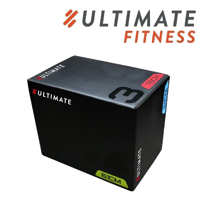 Cajón Pliometrico Salto Elite Antideslizante Espuma – 50x60x75cm – Jump Box-1