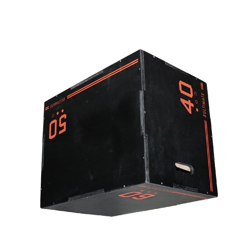 Cajon Pliometrico Salto Pro - 40x50x60cm  - Jump Box Negro