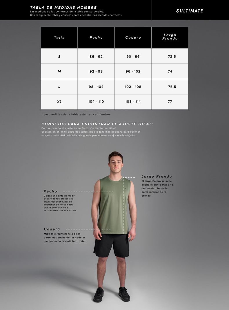 Ultimate Polera SM Sport Hombre Black-5