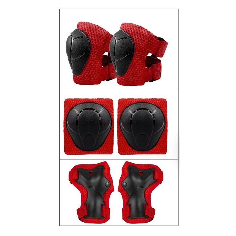 Pack Rodilleras Coderas y Muñequeras - Rojo-1